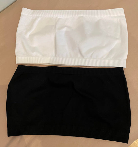 Bandeau Bralette One Size- Black or White