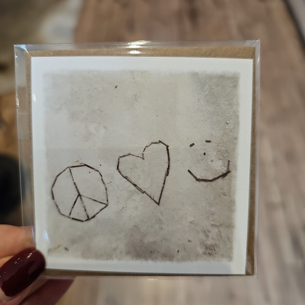 Mini Peace Love Happiness Greeting Card