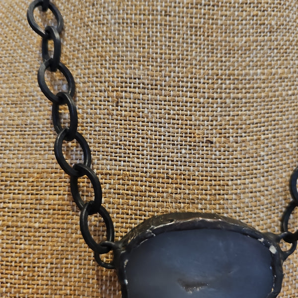 Dark Agate Stone Necklace