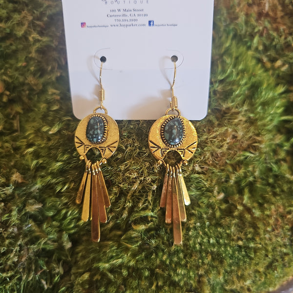 #10 Gold Boho Dangle earring