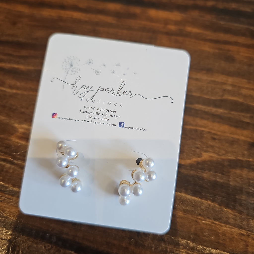 #25 Pearl cluster earrings