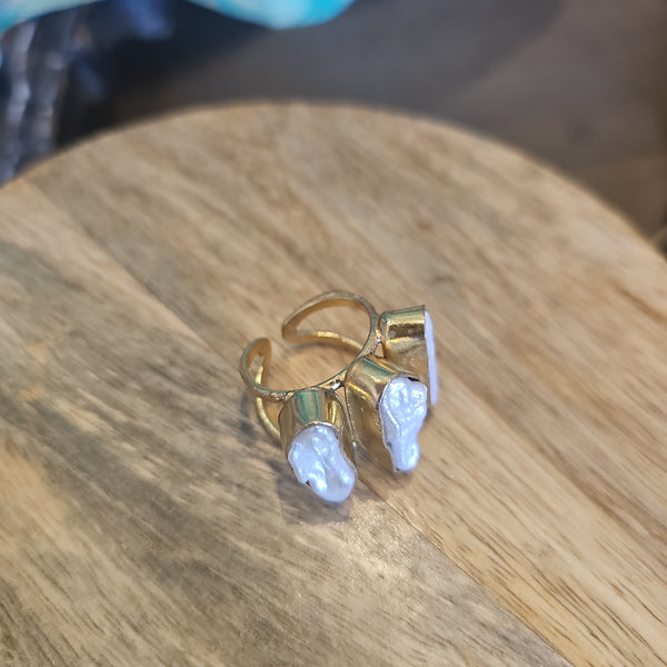 Stacked Pearl Ring