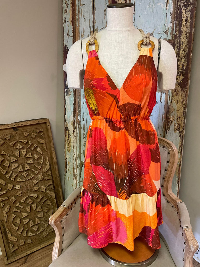 Sunset Mini Dress with Rope Straps