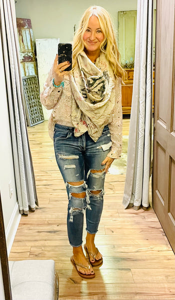 MP Love Co. Floral Scarf