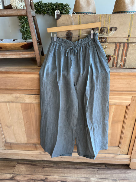 Charcoal Grey Linen Pants
