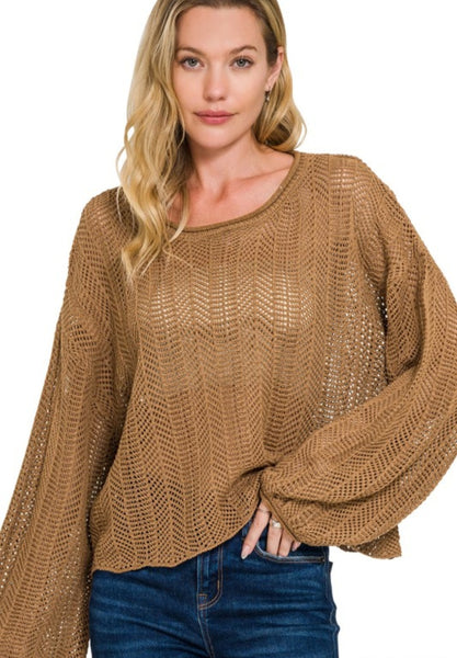 Camel Crochet Top