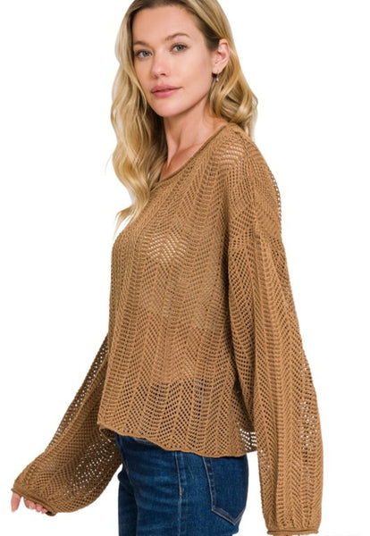 Camel Crochet Top