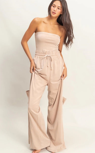 Strapless Jumper in Taupe