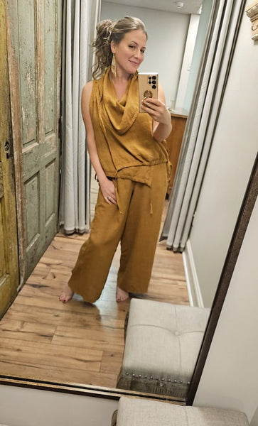 Linen Pant- Wideleg