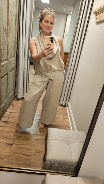 Linen Pant- Wideleg