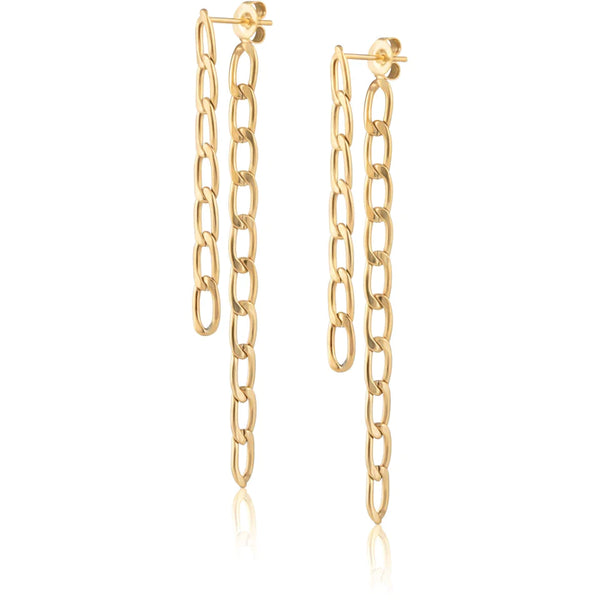 Sahira Figaro Double Chained Earrings