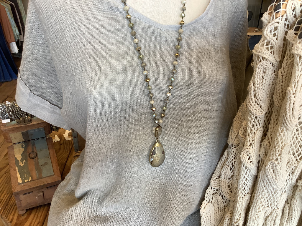 Pearl and Jasper pendant