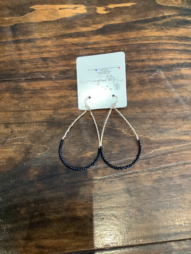 Gold and black earrings