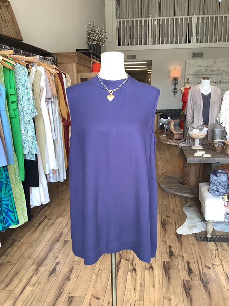 Navy High-Neck Mini