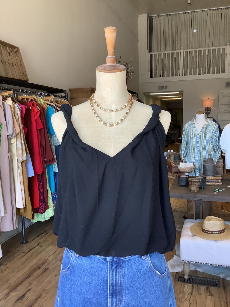 Black Twisted Tank