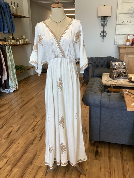 Cream Linen Dress