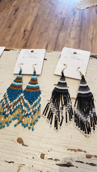 Beaded Tassel Earrings