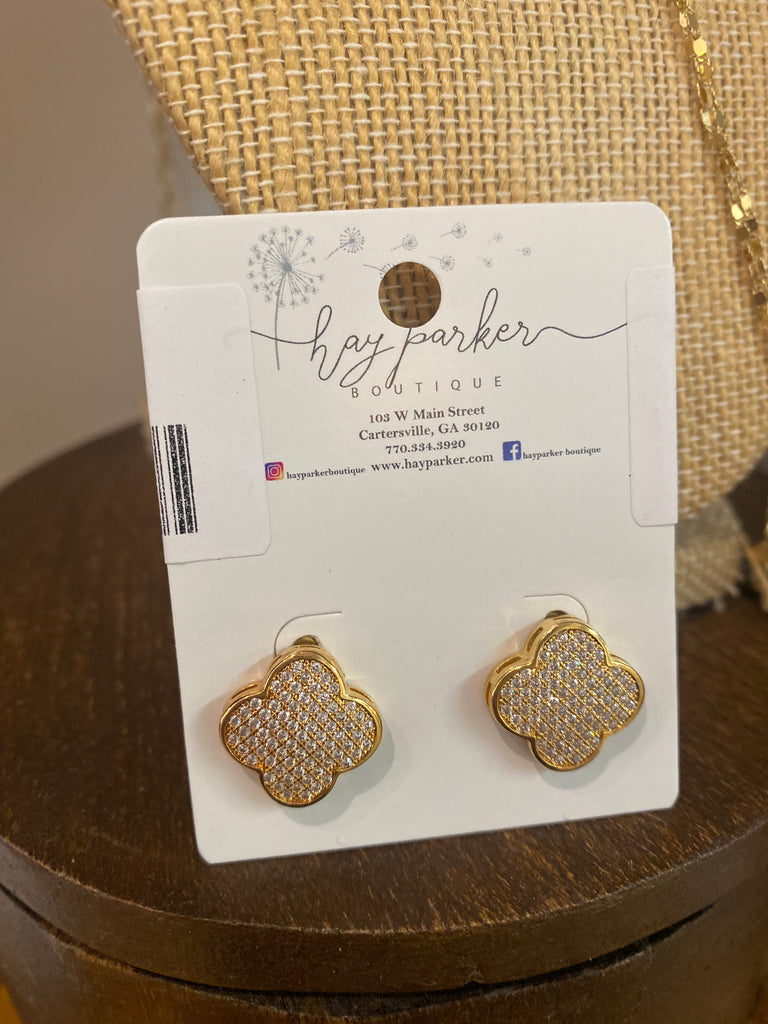 Pave Clover Earrings Ee66515-002